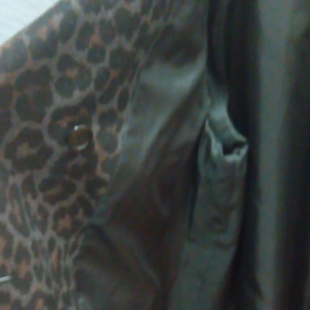 Coach Women's Black and Brown Animal Print Pea Coat - Picture 12 of 15